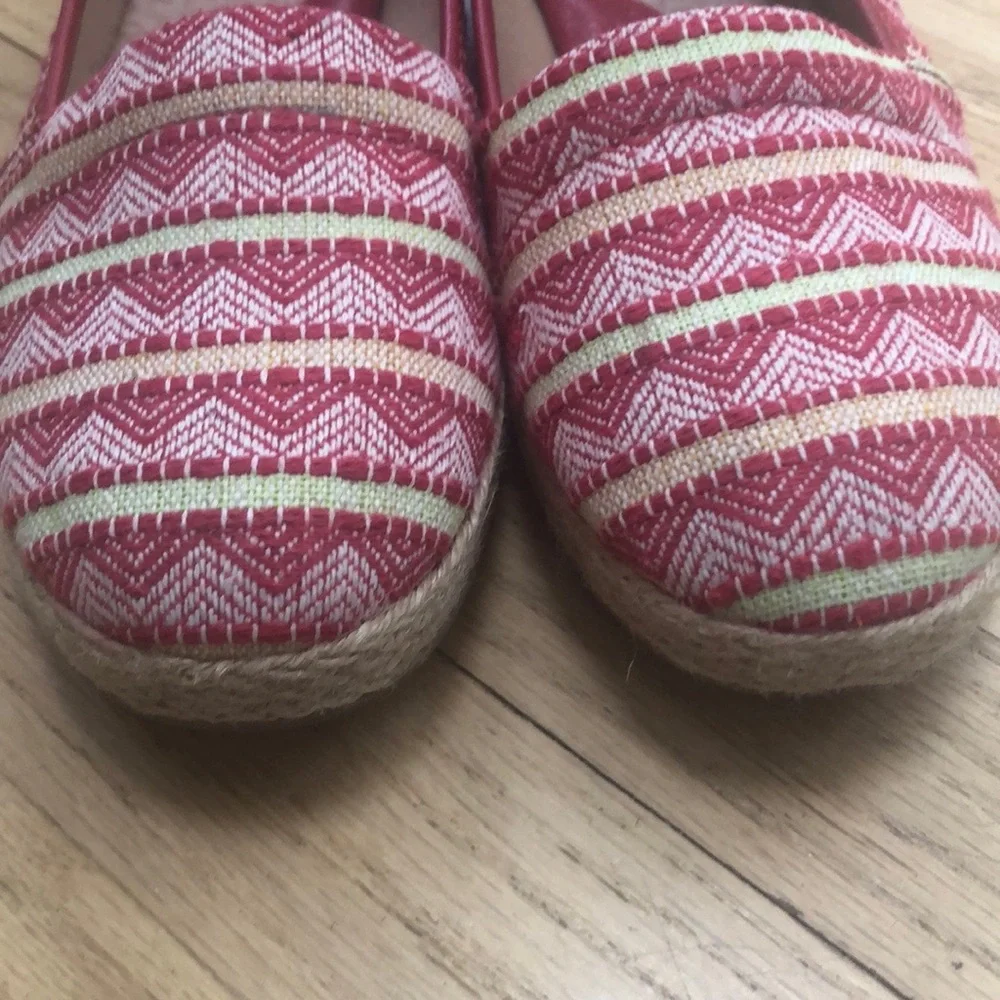 BOC Frankie espadrille shoes size 6.5 canvas flat loafer slip on bohemian